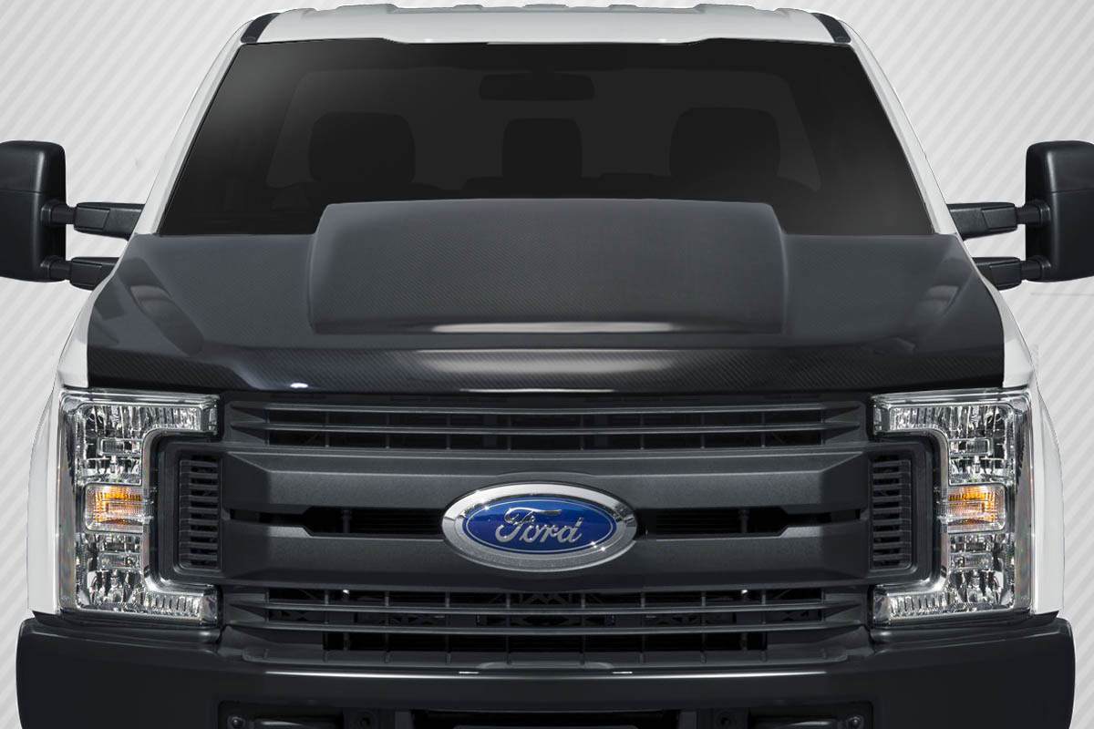 Unleash the Power: 2017 - 2022 Ford Super Duty F250 F350 F450 Carbon Creations One - Piece Cowl Hood