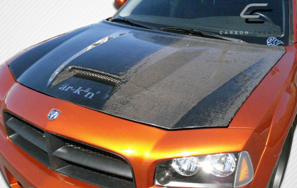 Unleash the Power: 2006 - 2010 Dodge Charger Carbon Creations SRT Look One - Piece Hood
