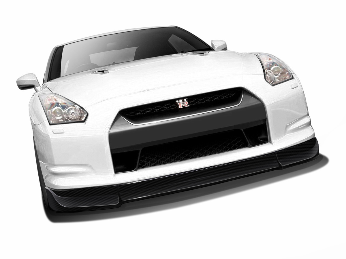 Unleash the Power: 2009 - 2011 Nissan GT - R R35 Carbon AF - 2 Front Add - On Spoiler (CFP) - 1 Piece