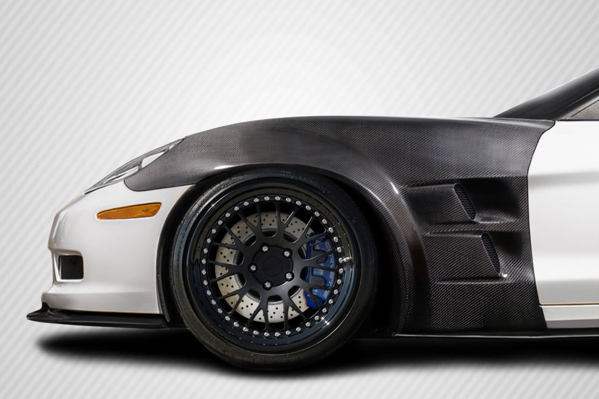 Unleash the Beast: 2005 - 2013 Chevrolet Corvette C6 Carbon Creations ZR2 Front Fenders (2 Piece Set)