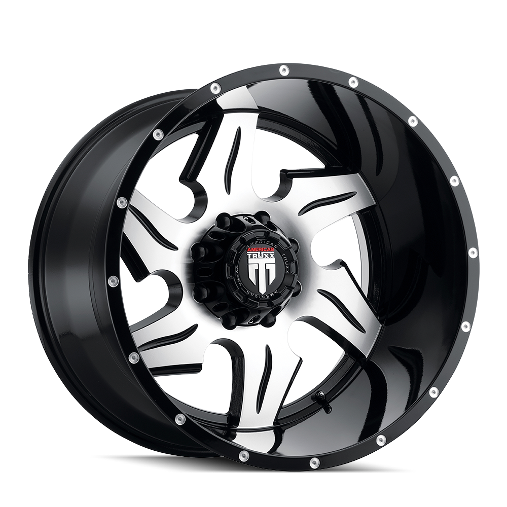 AMERICAN TRUXX NINJA 22x14 Gloss Black Milled Wheels - A Stunning Upgrade!