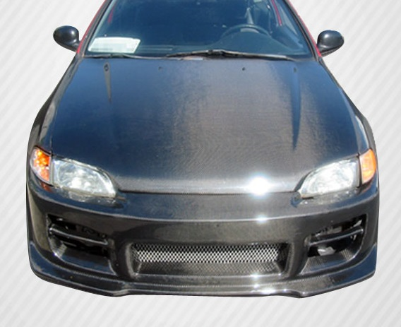 1992 - 1995 Honda Civic 2DR / HB Carbon Creations Dritech OEM Look Hood - One Piece: A Stunning Upgrade!
