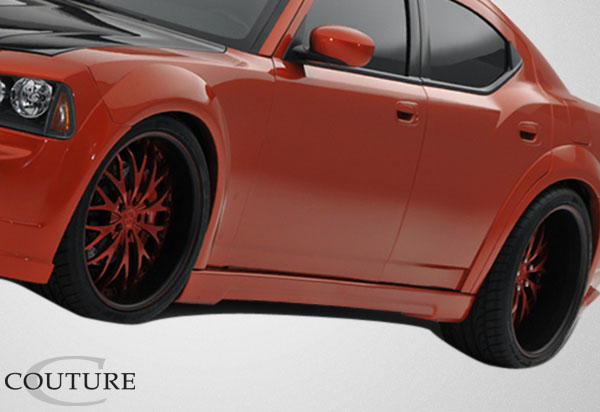 Elevate Your 2006 - 2010 Dodge Charger with Couture Polyurethane Luxe Wide Body Front Fender Flares - 2 Piece Set
