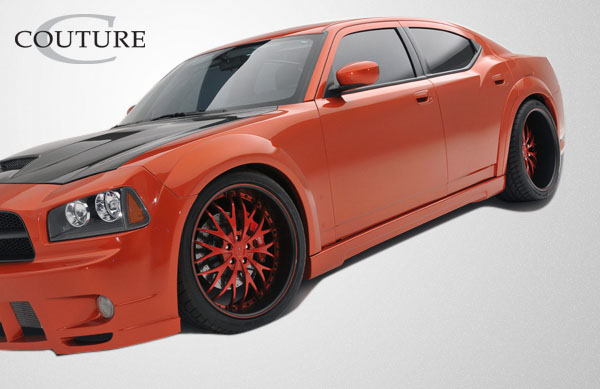 Elevate Your 2006 - 2010 Dodge Charger with Couture Polyurethane Luxe Wide Body Front Fender Flares - 2 Piece Set