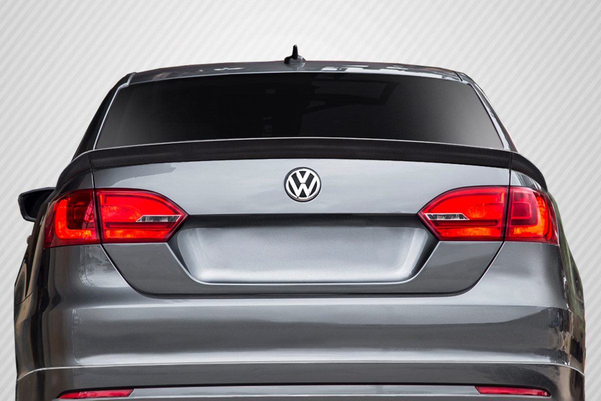 Upgrade Your 2011 - 2014 Volkswagen Jetta with Carbon Creations' Stunning R Look 3 - Piece Rear Wing Trunk Lid Spoiler!