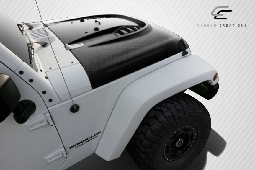 Upgrade Your 2007 - 2018 Jeep Wrangler with Carbon Creations Power Dome Hood!