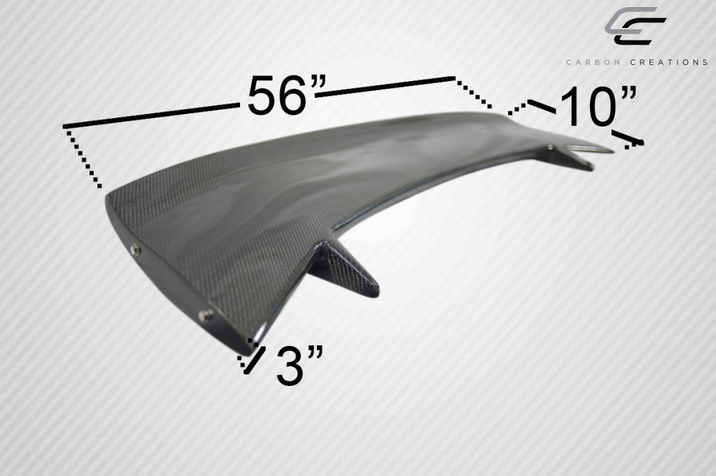 Universal Carbon Creations Sniper 3 - Piece Wing Trunk Lid Spoiler: A Must - Have for Car Enthusiasts!