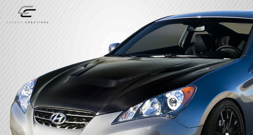 Unleash the Beast: 2010 - 2012 Hyundai Genesis Coupe 2DR Carbon Creations Vader Hood - Single Piece!