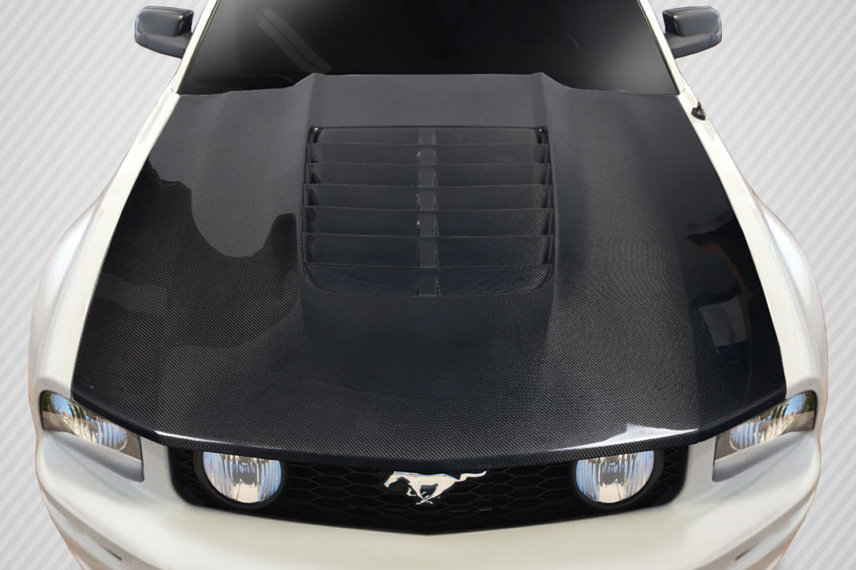 Unleash Your 2005 - 2009 Ford Mustang with Carbon Creations GT500 V2 One - Piece Hood