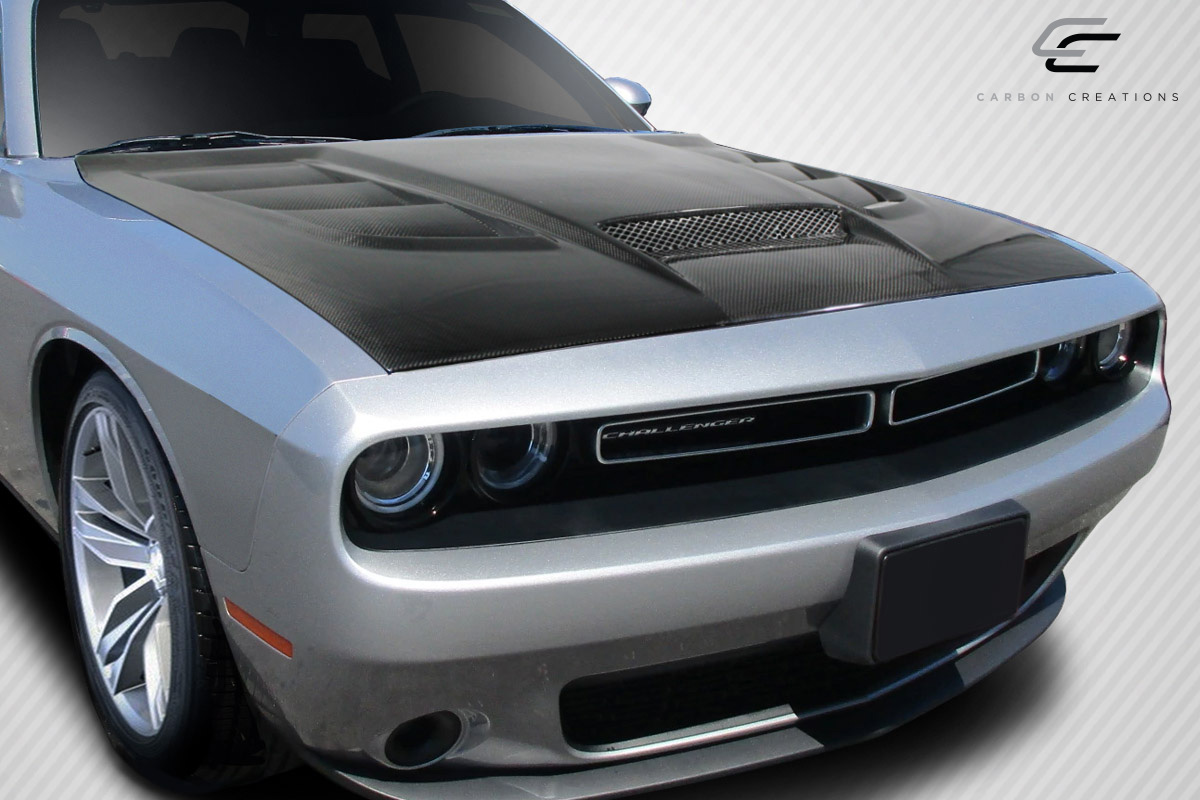 Transform Your 2008 - 2023 Dodge Challenger with Carbon Creations Viper Look One - Piece Hood