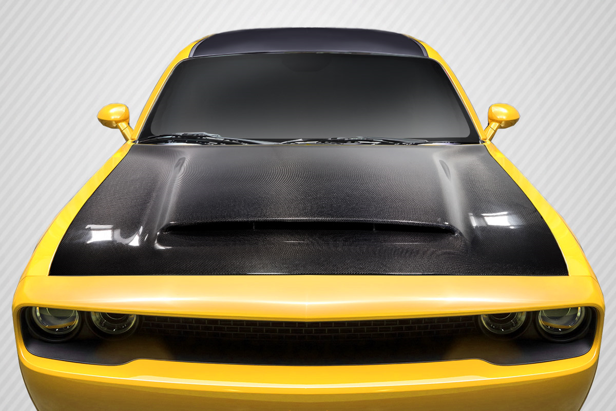 Unleash the Demon: 2008 - 2023 Dodge Challenger Carbon Creations Demon Look Hood (1 Piece)