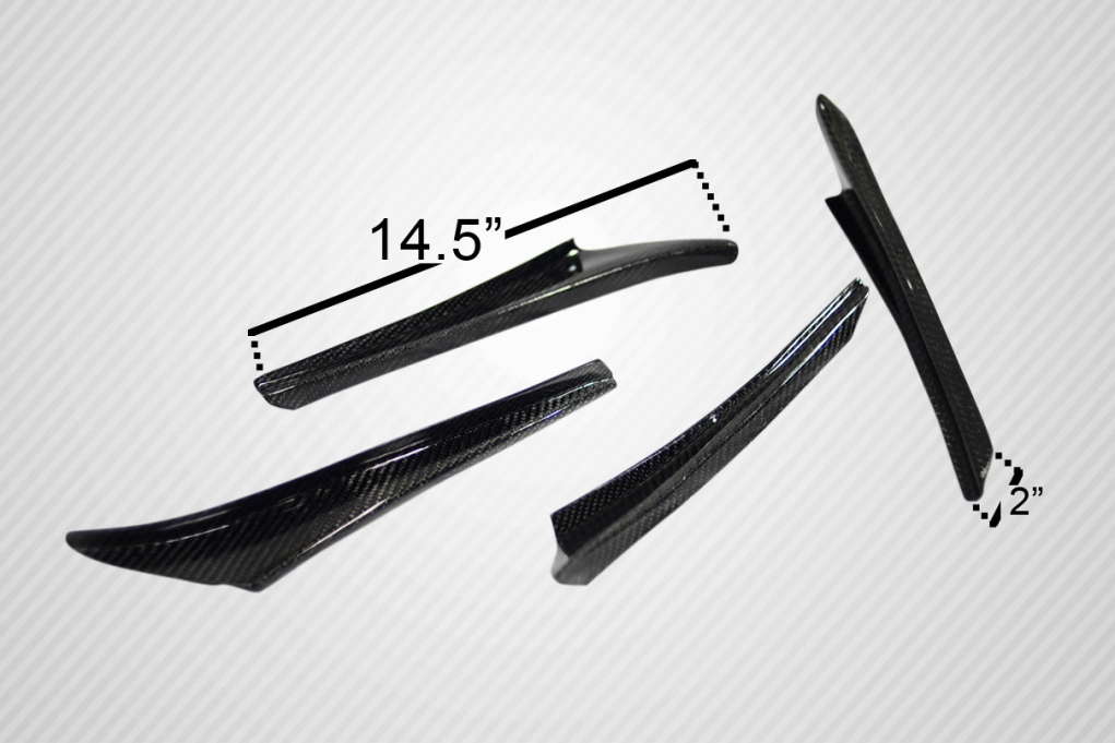 Universal Carbon Creations Type 1 Fuel Canards - 4 Piece: Enhance Your Ride Now!
