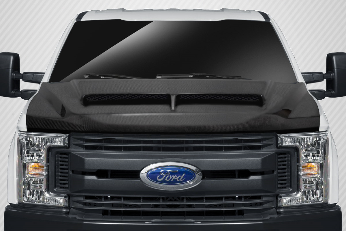 Upgrade Your 2017 - 2022 Ford Super Duty F250 F350 F450 with Carbon Creations GT500 One - Piece Hood!