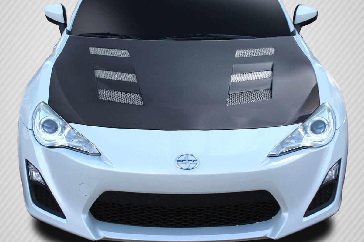 Get Your 2013 - 2020 Scion FR - S, Toyota 86, Subaru BRZ the Stunning Carbon Creations AM - S 1 - Piece Hood Now!