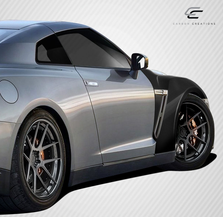 2009 - 2021 Nissan GT - R R35 Carbon Creations OEM Look Fenders - 4 Piece: Enhance Your Ride Now!