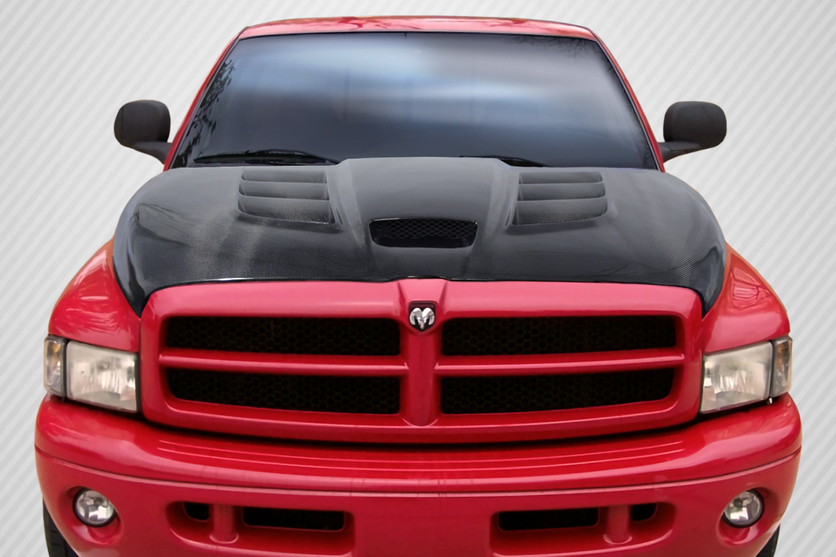 Get the 1994 - 2001 Dodge Ram Carbon Creations DriTech Viper Look One - Piece Hood Now!