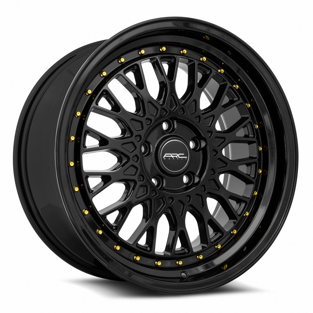 Vors AR1 Wheels - All Black with Gold Rivets, 18x8.5, 5x120 Custom Drill