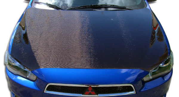 Transform Your 2008 - 2017 Mitsubishi Lancer/Lancer Evolution 10 with Carbon Creations' Stunning OEM Look Hood!
