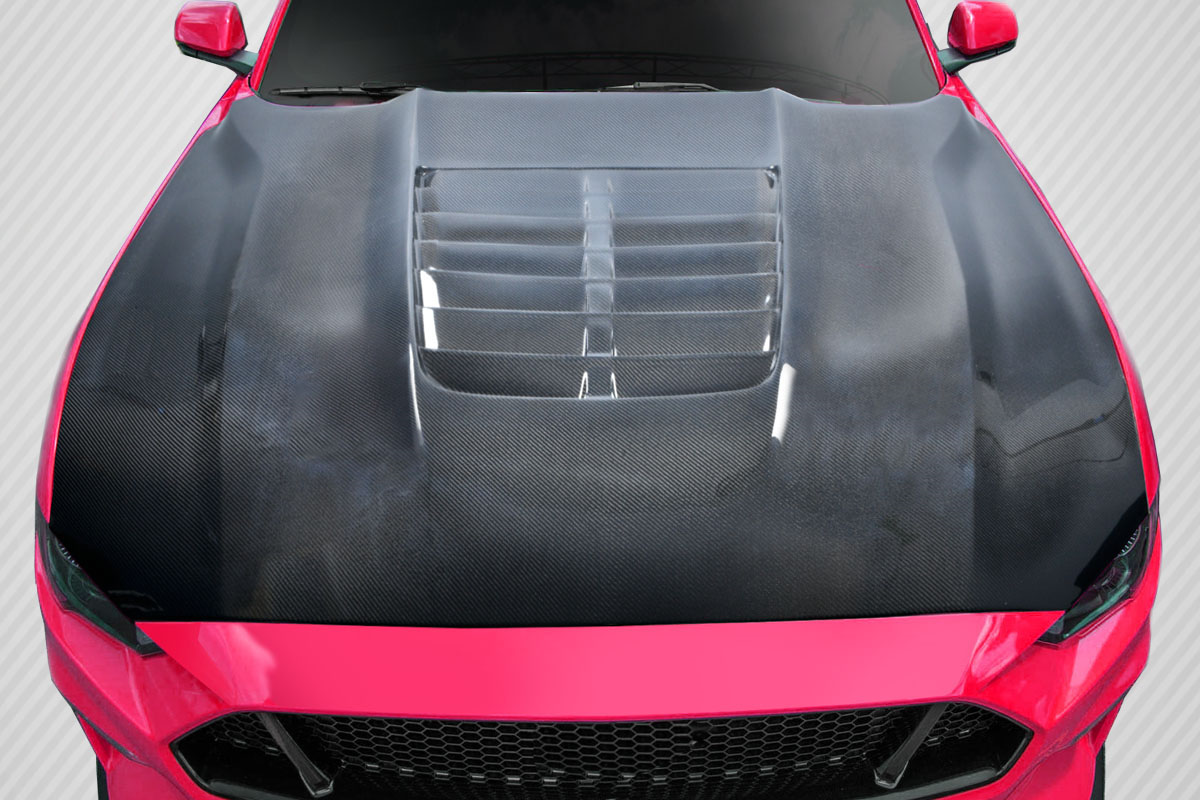 Upgrade Your 2018 - 2023 Ford Mustang with Carbon Creations GT500 V2 One - Piece Hood