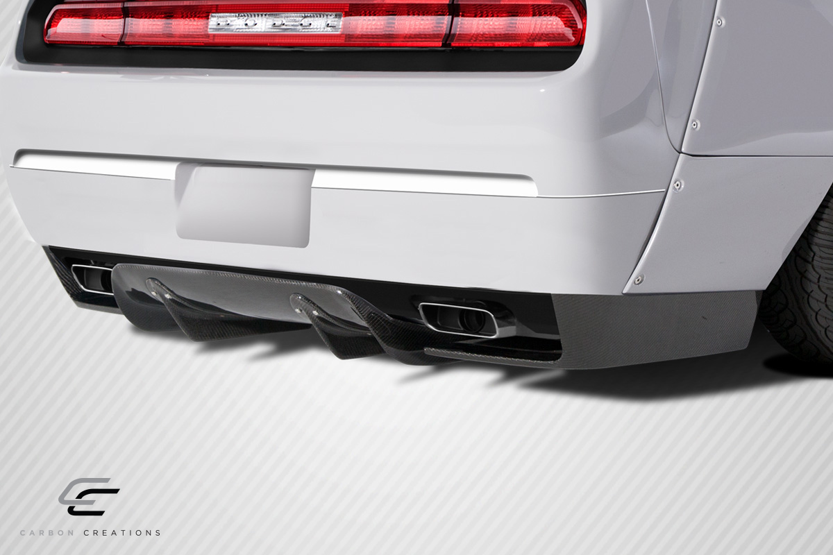 Upgrade Your 2008 - 2014 Dodge Challenger with Carbon Creations Circuit 3 - Piece Rear Diffuser