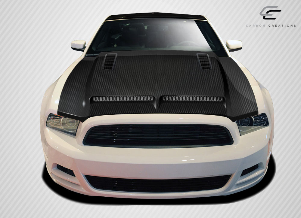 2013 - 2014 Ford Mustang & 2010 - 2014 Mustang GT500 Carbon Creations GT500 Hood - One Piece - Enhance Your Ride Now!