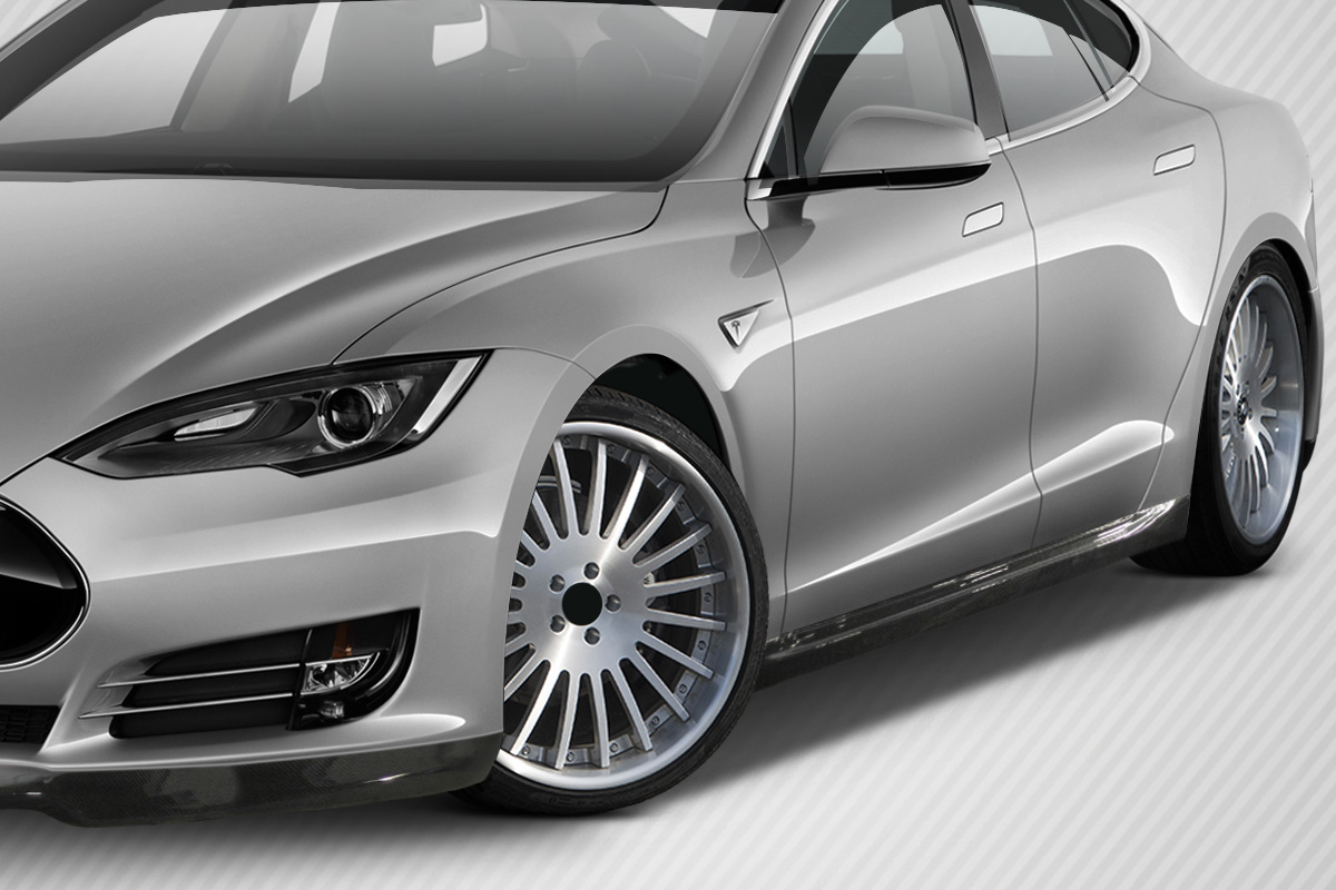 Enhance Your 2012 - 2023 Tesla Model S with Carbon Creations UTech Side Skirts - 2 Piece Set