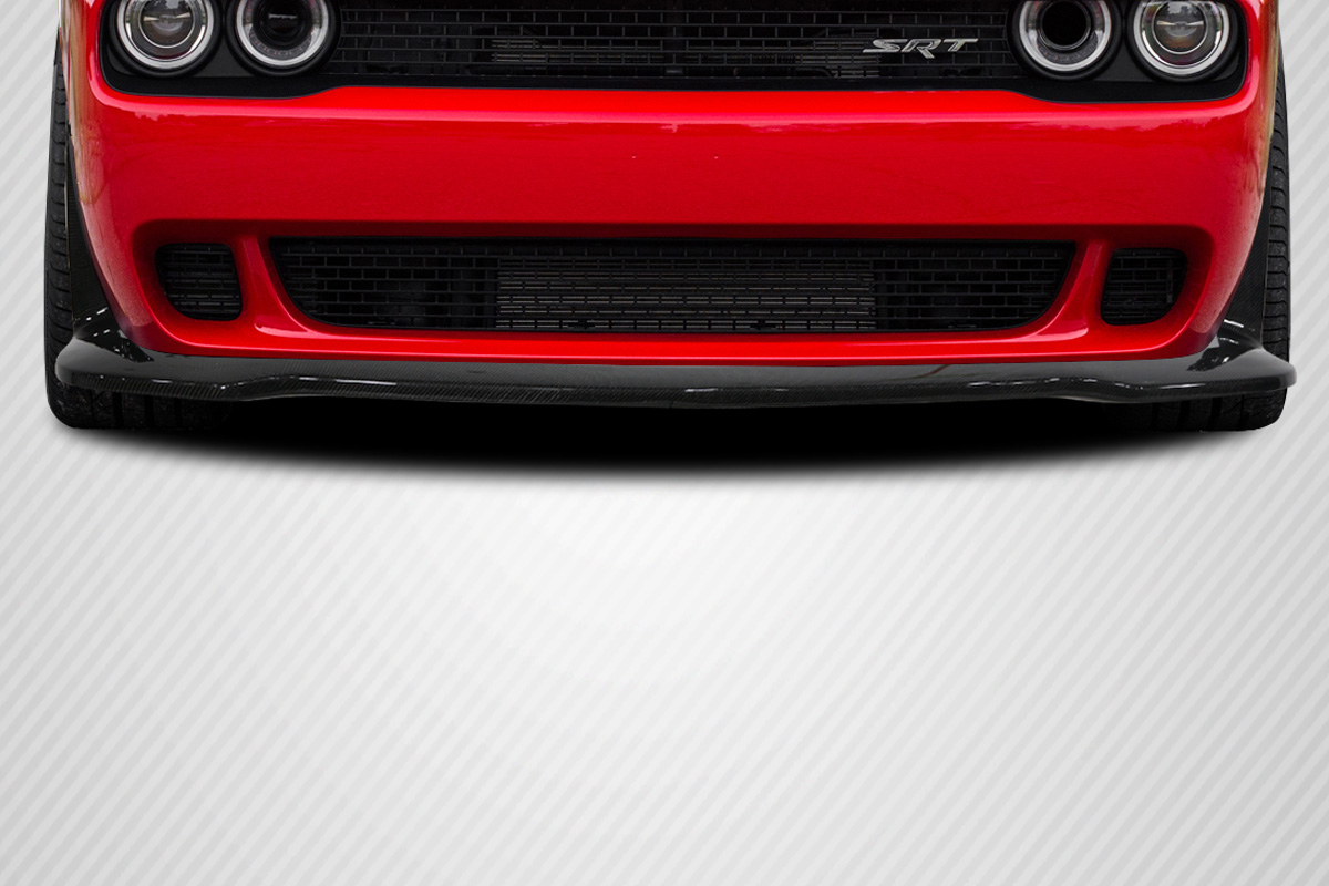 Transform Your 2008 - 2023 Dodge Challenger with Carbon Creations Hellcat Look Front Lip (1 Piece)