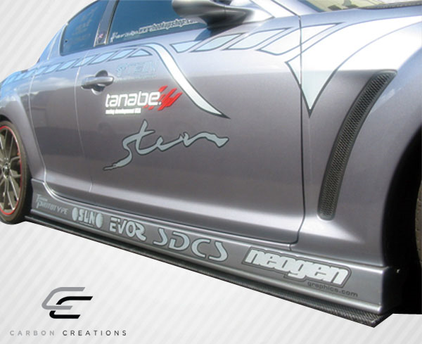 Universal Carbon Creations Side Skirt Splitters - 2 Piece Set for an Instant Upgrade