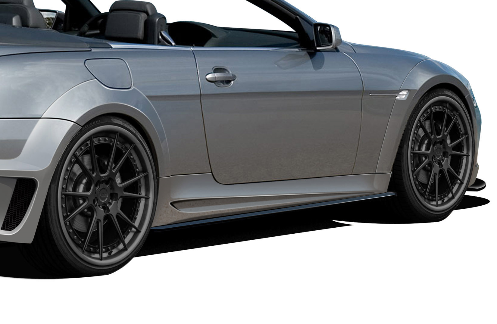 Enhance Your 2004 - 2010 BMW 6 Series E63 E64 2DR Convertible with AF - 2 Wide Body Side Skirts Now!