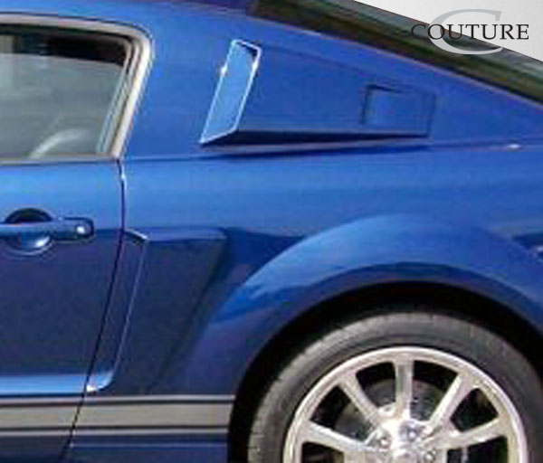 Revamp Your 2005 - 2009 Ford Mustang with Couture Polyurethane CVX Window Scoop Louvers (2 Piece Set)