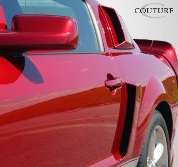 Revamp Your 2005 - 2009 Ford Mustang with Couture Polyurethane CVX Window Scoop Louvers (2 Piece Set)