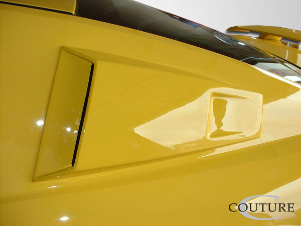 Revamp Your 2005 - 2009 Ford Mustang with Couture Polyurethane CVX Window Scoop Louvers (2 Piece Set)