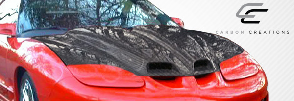 Get Your 1998 - 2002 Pontiac Firebird a Stunning Carbon Creations WS - 6 One - Piece Hood Now!