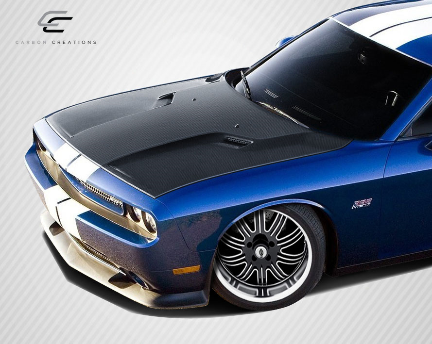Transform Your 2008 - 2023 Dodge Challenger with Carbon Creations' Stunning SRT Look 1 - Piece Hood