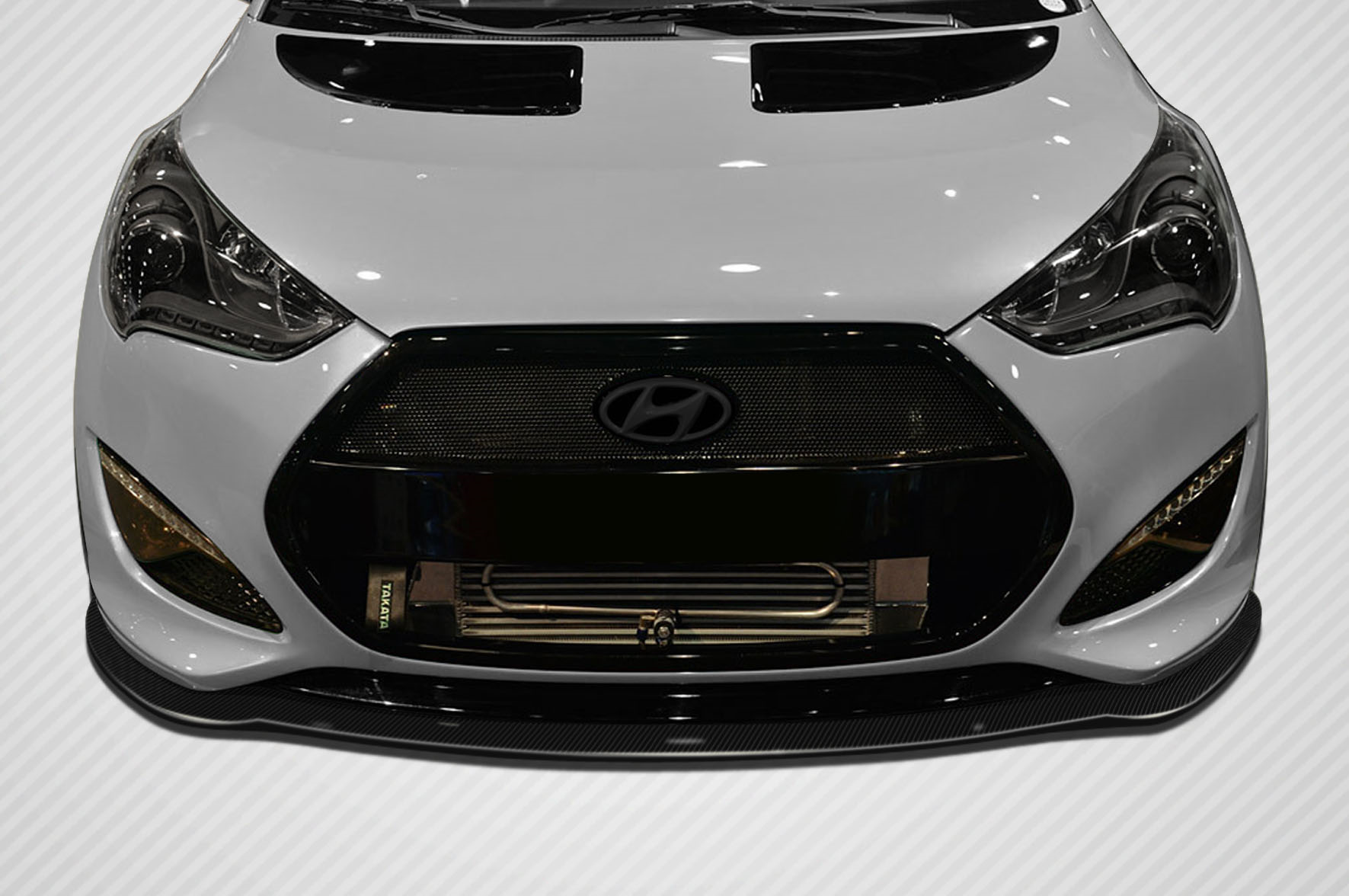 Unleash the Power! 2012 - 2017 Hyundai Veloster Turbo Carbon Creations GT Racing 1 - Piece Front Splitter