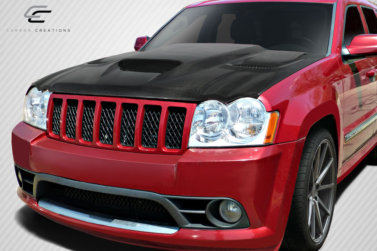 Upgrade Your 2005 - 2010 Jeep Grand Cherokee with Carbon Creations' Stunning Hellcat - Look DriTech Hood!