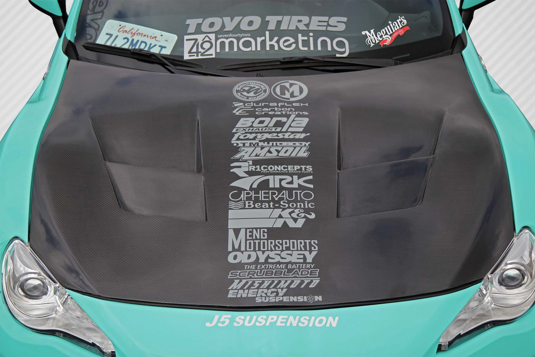 Upgrade Your Ride! 2013 - 2020 Scion FR - S, Toyota 86, Subaru BRZ Carbon Creations Dritech 86 - R One - Piece Hood