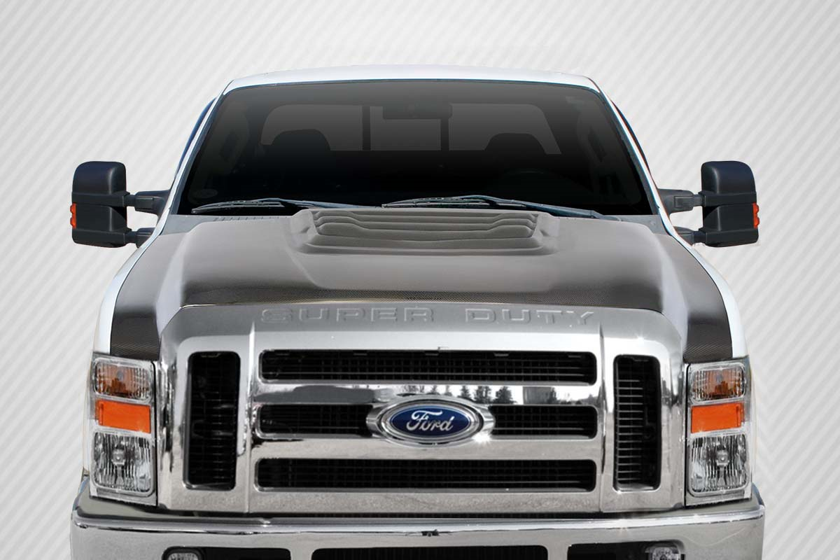 Upgrade Your 2008 - 2010 Ford Super Duty F250 F350 F450 with Carbon Creations Raptor Look One - Piece Hood