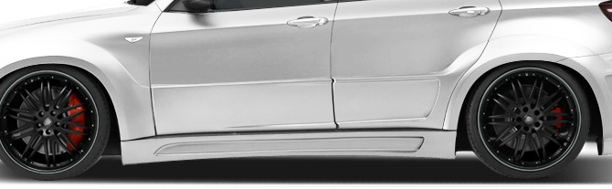 Enhance Your 2008 - 2014 BMW X6/X6M with AF - 3 Wide Body Front Door Caps (GFK) - 2 Piece Set