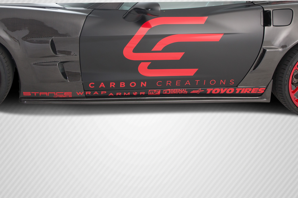 Upgrade Your 2005 - 2013 Chevrolet Corvette C6 with Carbon Creations ZR Edition 2 - Piece Side Skirts Rocker Panels