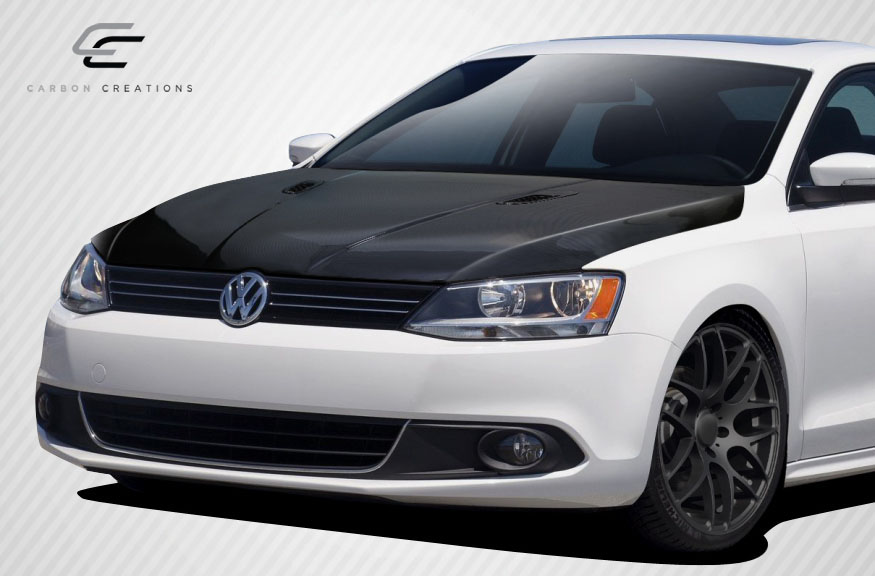 Upgrade Your 2011 - 2014 Volkswagen Jetta with Carbon Creations RV - S One - Piece Hood
