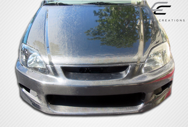 Unleash Style: 1999 - 2000 Honda Civic Carbon Creations Dritech OEM Look One - Piece Hood