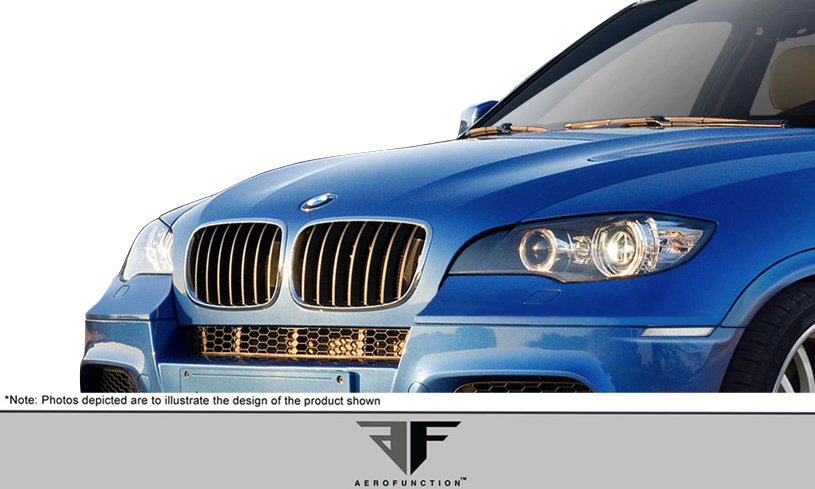 Upgrade Your 2007 - 2013 BMW X5 E70 with Aero Function's AF - 1 Urethane Front Bumper Cover Upper Grille Insert!