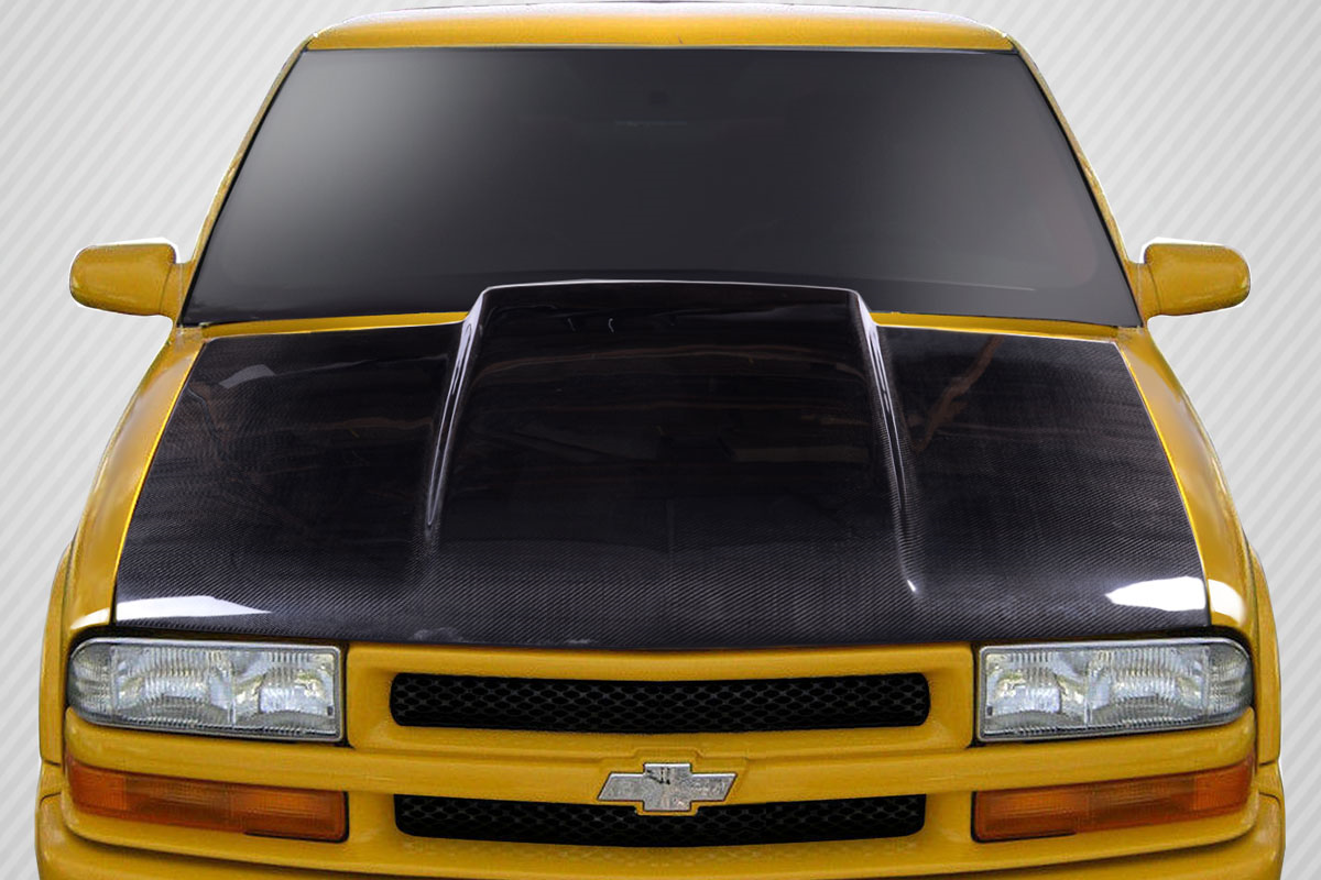 Carbon Creations Cowl Hood - One Piece for 1994 - 2004 Chevrolet S - 10, 1994 - 2004 GMC Sonoma, 1995 - 2004 Chevrolet Blazer, 1995 - 2001 GMC Jimmy & 98 - 00 Envoy