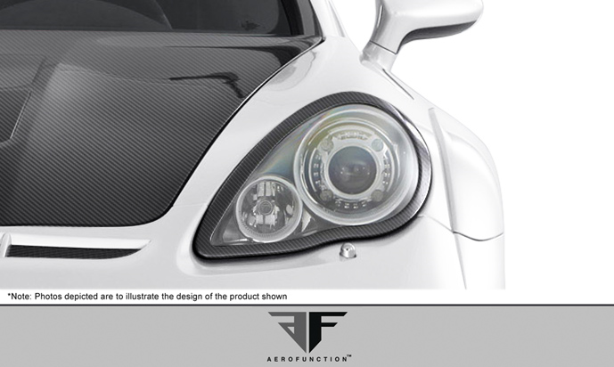 Enhance Your 2010 - 2013 Porsche Panamera with Carbon AF - 1 Wide Body Eye Lids (CFP) - 2 Piece Set