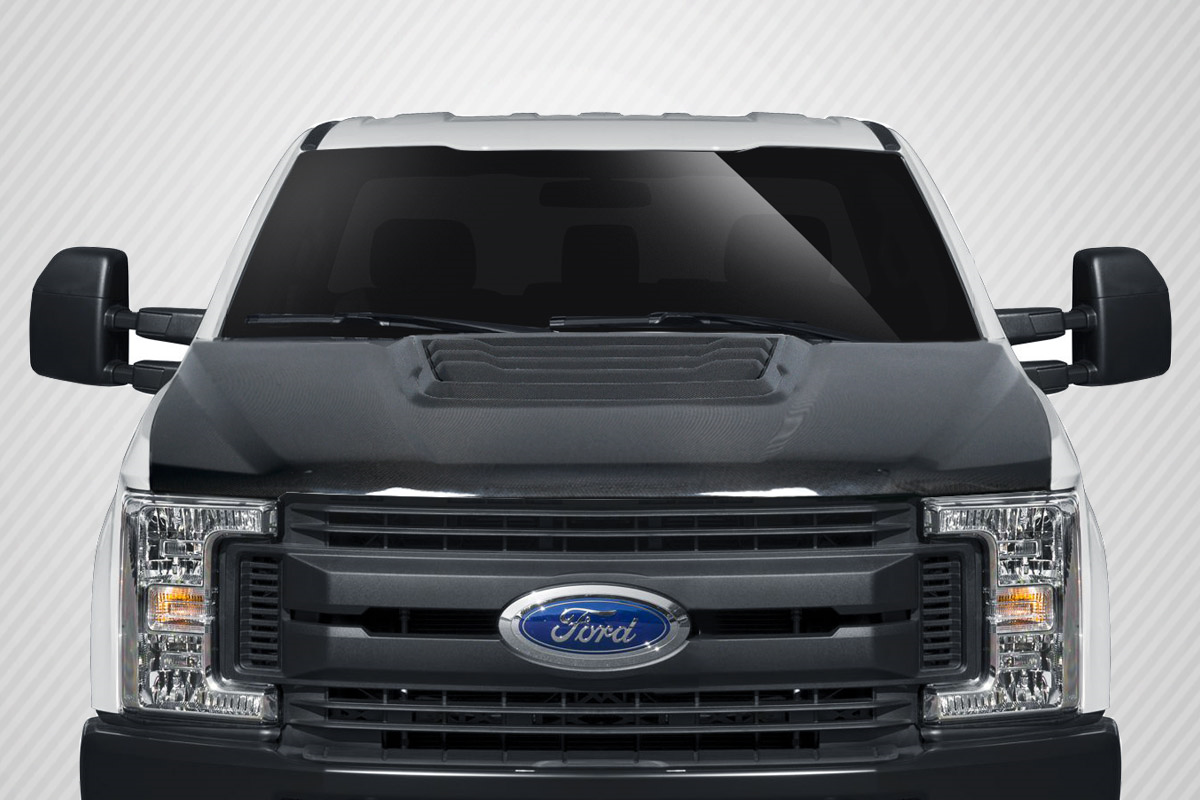 Unleash the Raptor Look! 2017 - 2022 Ford Super Duty F250 F350 F450 Carbon Creations One - Piece Hood