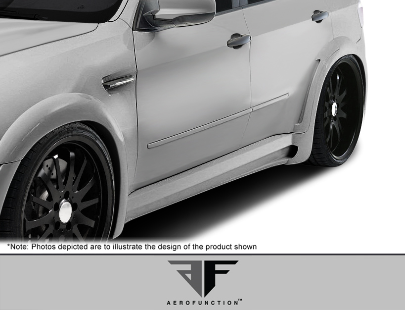 Upgrade Your 2010 - 2013 BMW X5M E70 with Stunning AF - 1 Wide Body Side Skirts (GFK) - 2 Piece Set!