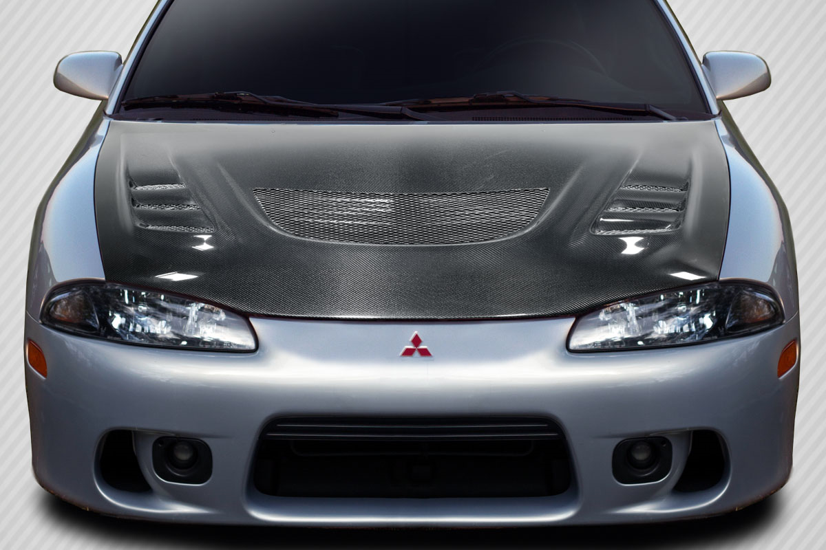 Unleash the Power: 1995 - 1999 Mitsubishi Eclipse & Eagle Talon Carbon Creations Evo GT One - Piece Hood