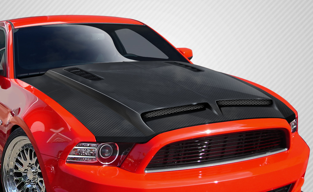 2013 - 2014 Ford Mustang & 2010 - 2014 Mustang GT500 Carbon Creations GT500 Hood - One Piece - Enhance Your Ride Now!