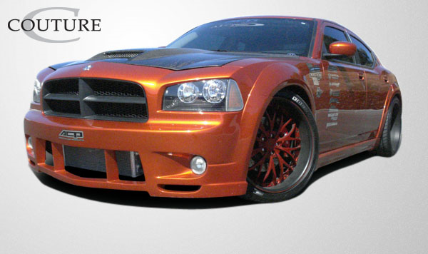 Elevate Your 2006 - 2010 Dodge Charger with Couture Polyurethane Luxe Wide Body Front Fender Flares - 2 Piece Set
